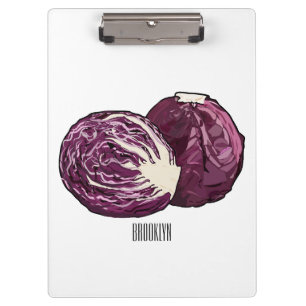 Porte-bloc Illustration de chou rouge