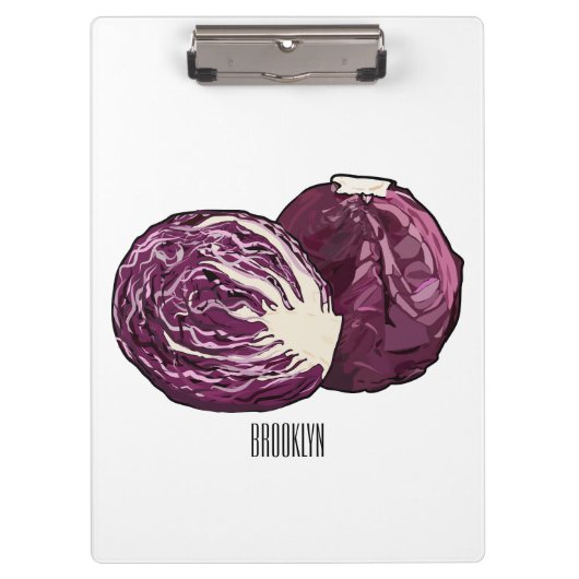 Porte-bloc Illustration de chou rouge (Devant)