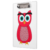 Porte-bloc Illustration de chouette rose mignonne (Gauche)