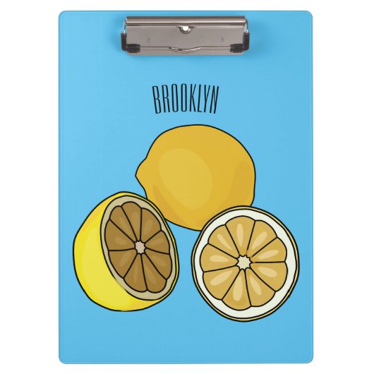 Porte-bloc Illustration de citron (Devant)