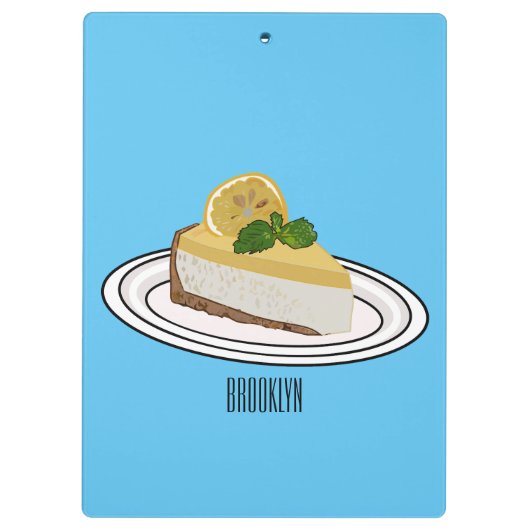 Porte-bloc Illustration de citron cheesecake (Dos)