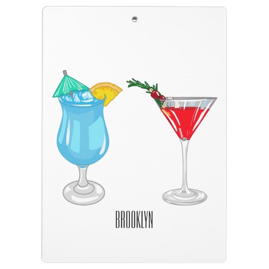 Porte-bloc Illustration de cocktail (Dos)