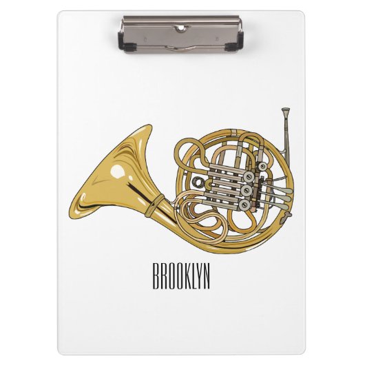 Porte-bloc Illustration de corne française (Devant)