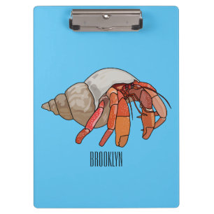 Porte-bloc illustration de crabe solitaire de dessin animé