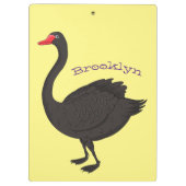 Porte-bloc Illustration de cygne noir (Dos)