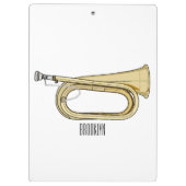 Porte-bloc Illustration de dessin animé Bugle (Dos)