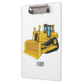 Porte-bloc Illustration de dessin animé Bulldozer (Gauche)