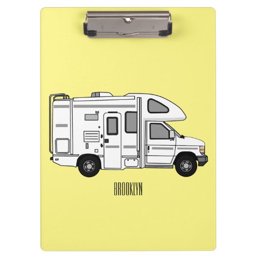 Porte-bloc Illustration de dessin animé Campervan (Devant)