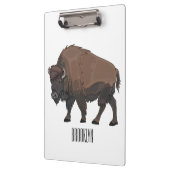 Porte-bloc Illustration de dessin animé de bison (Gauche)