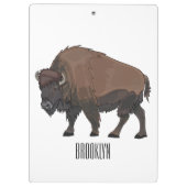 Porte-bloc Illustration de dessin animé de bison (Dos)