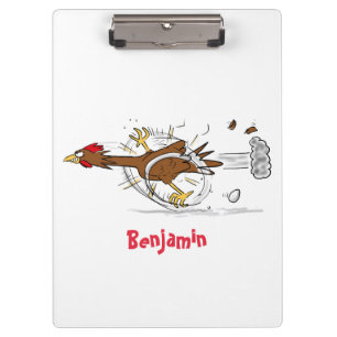 Porte-bloc Illustration de dessin animé de poulet cool couran
