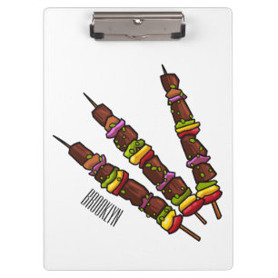 Porte-bloc Illustration de dessin animé Kebab ou kabob