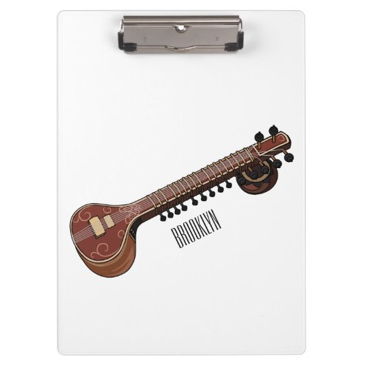 Porte-bloc Illustration de dessin de Sitar (Devant)