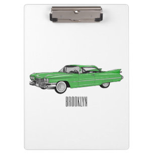 Porte-bloc Illustration de dessin de voiture classique 1959