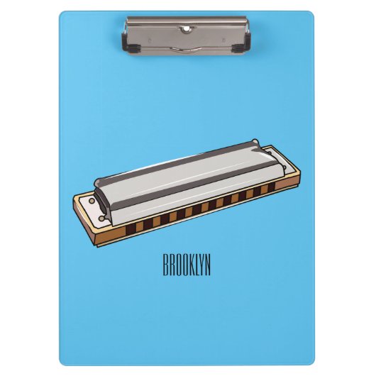 Porte-bloc Illustration de dessin d'Harmonica (Devant)