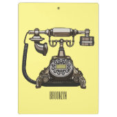 Porte-bloc Illustration de dessin téléphonique (Dos)