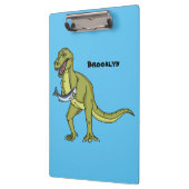 Porte-bloc Illustration de dinosaure T rex drôle (Gauche)