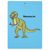Porte-bloc Illustration de dinosaure T rex drôle (Dos)