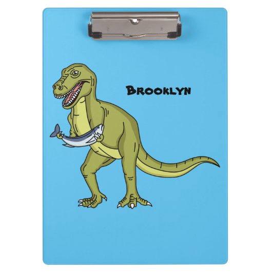 Porte-bloc Illustration de dinosaure T rex drôle (Devant)