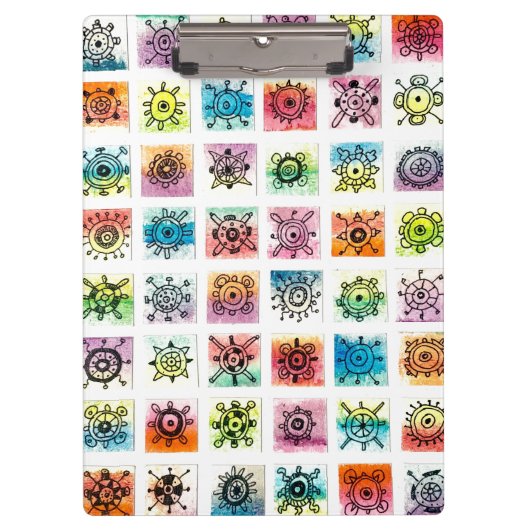 Porte-bloc Illustration de formes de cercles abstraits (Devant)