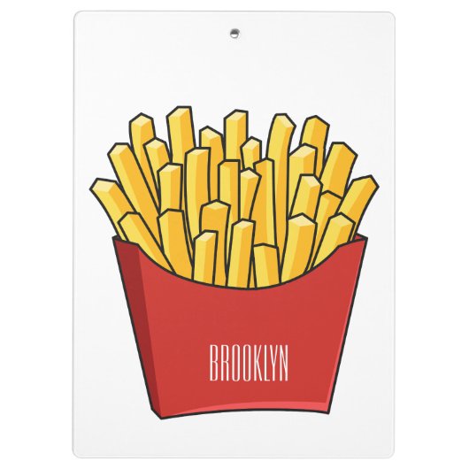 Porte-bloc Illustration de frites (Dos)
