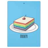 Porte-bloc Illustration de gâteau arc-en-ciel (Dos)