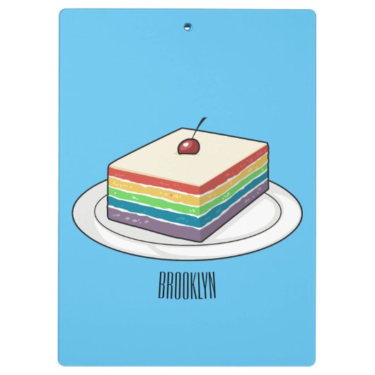 Porte-bloc Illustration de gâteau arc-en-ciel (Dos)