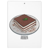 Porte-bloc Illustration de gâteau de Tiramisu (Dos)
