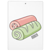 Porte-bloc Illustration de gâteau suisse roll / roll (Dos)