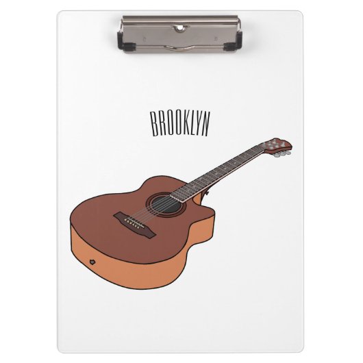 Porte-bloc Illustration de guitare acoustique (Devant)