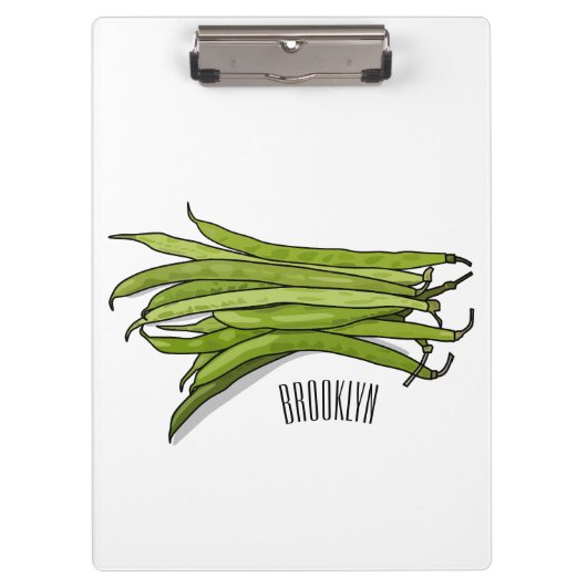 Porte-bloc Illustration de haricots verts (Devant)