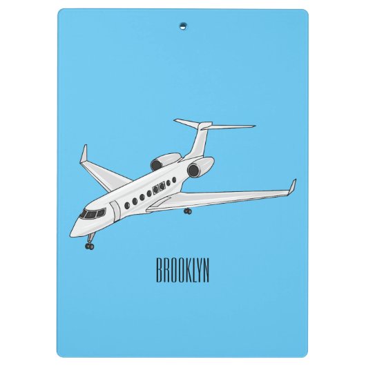 Porte-bloc Illustration de jet privé (Dos)