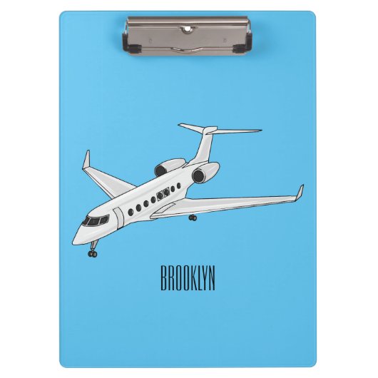 Porte-bloc Illustration de jet privé (Devant)