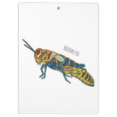 Porte-bloc Illustration de la caricature de la sauterelle en  (Dos)