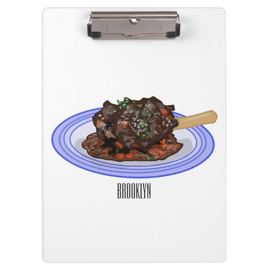 Porte-bloc Illustration de la caricature de l'agneau braisé (Devant)