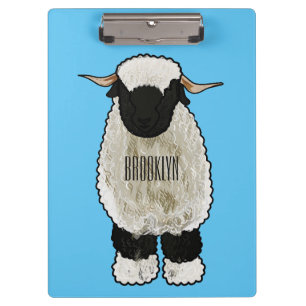 Porte-bloc Illustration de la caricature de mouton Valais Bla