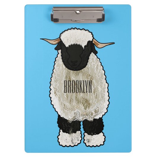 Porte-bloc Illustration de la caricature de mouton Valais Bla (Devant)