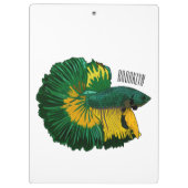 Porte-bloc Illustration de la caricature de poisson de combat (Dos)