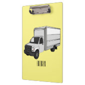 Porte-bloc Illustration de la caricature du camion-boîte (Gauche)