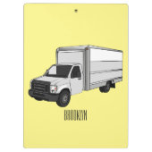 Porte-bloc Illustration de la caricature du camion-boîte (Dos)