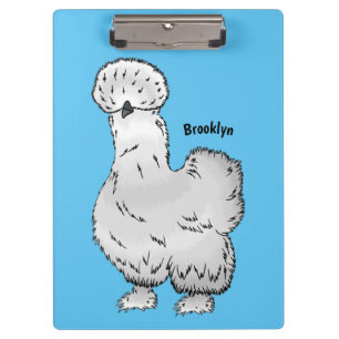 Porte-bloc Illustration de la caricature du poulet Silkie