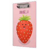 Porte-bloc Illustration de la fraise Cute kawaii (Gauche)