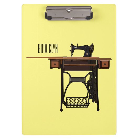 Porte-bloc Illustration de la machine à coudre (Devant)