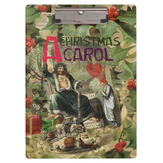 Porte-bloc Illustration de l'esprit de Noël présent Scrooge (Devant)
