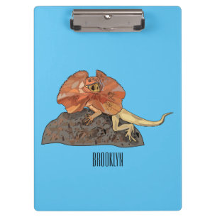 Porte-bloc Illustration de lézard à col frisé