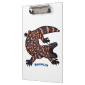 Porte-bloc Illustration de lézard géant affamé (Gauche)