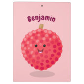 Porte-bloc Illustration de litchee rose mignon (Dos)