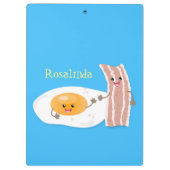 Porte-bloc Illustration de l'oeuf de Cute kawaii et du bacon (Dos)