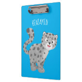 Porte-bloc Illustration de mignon léopard des neiges (Gauche)