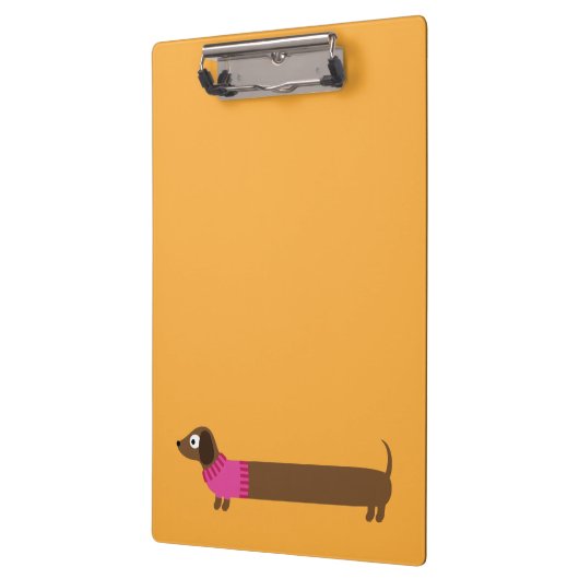 Porte-bloc Illustration de mignonne long Dachshund (Gauche)